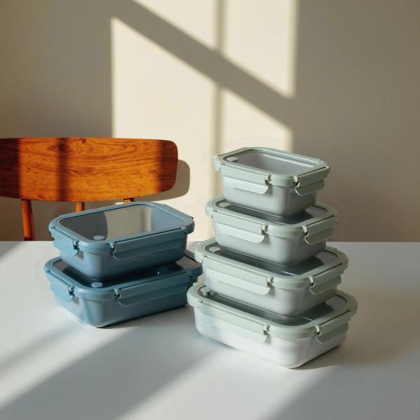 Stackable Ceramic Lunch Containers Ceramic Food Storage Container With Glass Lid