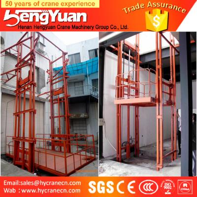 CE approved guide rail chain cargo lifting equipment