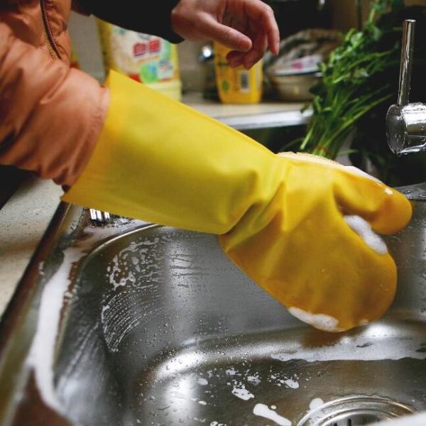 Перчатки губки Дишвашинг перчаток чистки губки ПУ для работы домочадца