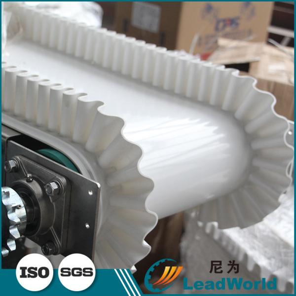 Vertical Vegetable Fruit Incline Flat PVC White Conveyor Belt System For Food Industry