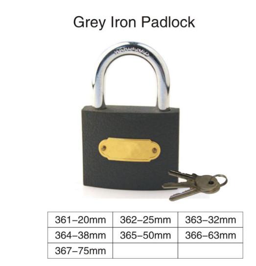 20mm-75mm Hardened Stainless Steel Shackle Safety Gery Iron Padlock