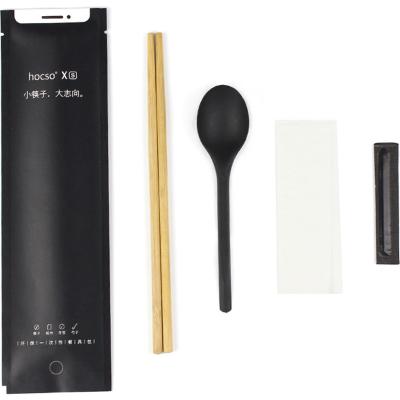 Disposable Cutlery Set Packs for Fast Food and Takeaway Services Customizable Printing