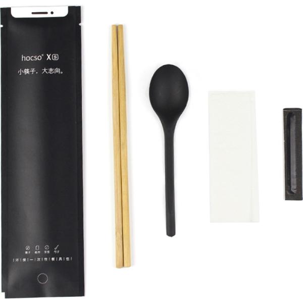 Disposable Cutlery Set Packs for Fast Food and Takeaway Services Customizable Printing