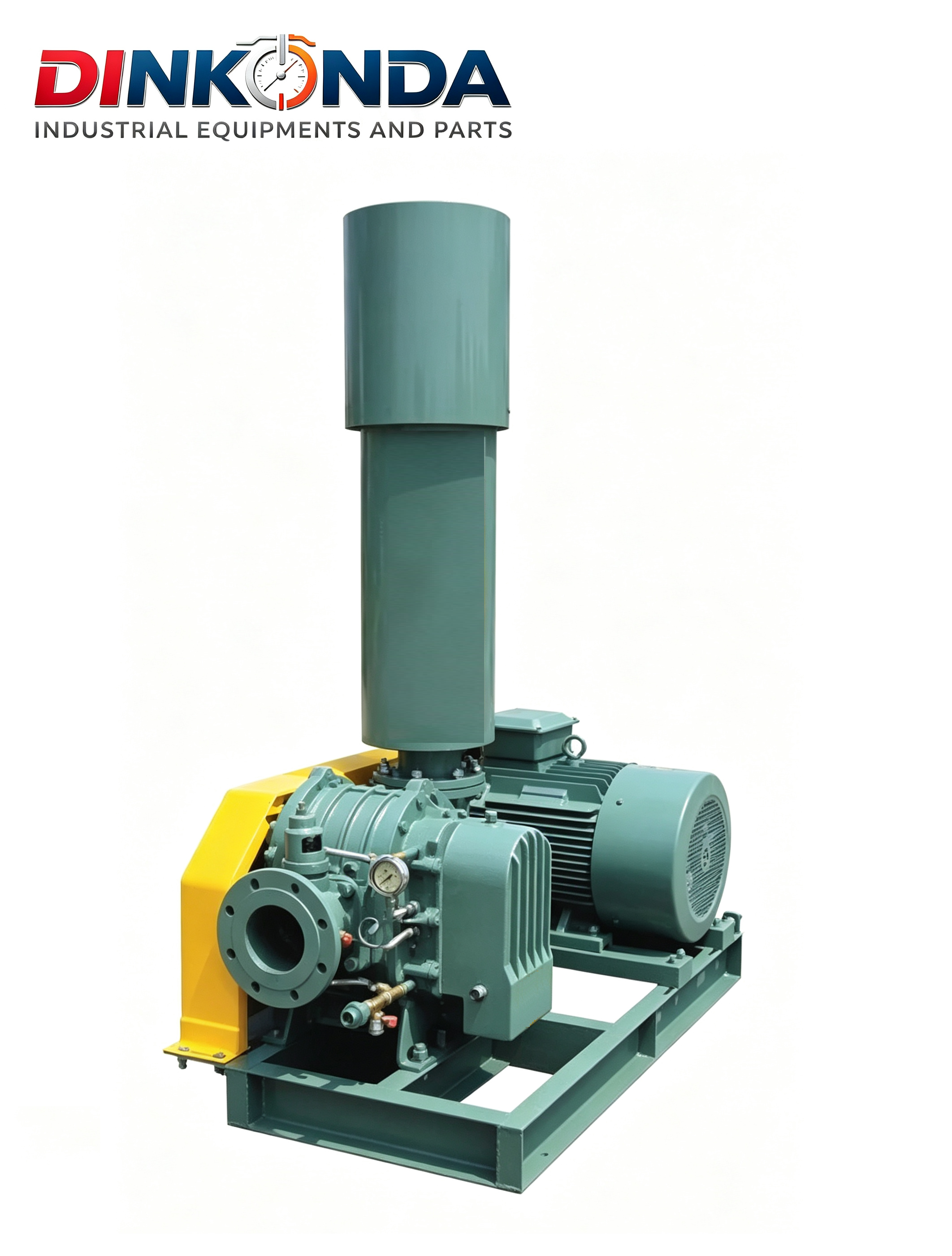 Vertical Rotary 3 Lobe Roots Blower Water Cooled Volumetric Fan IP55 10kW-200kW