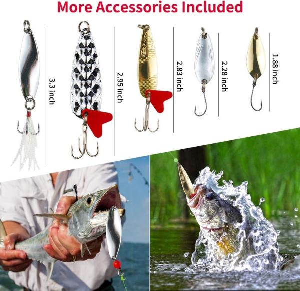 Freshwater Fishing Lure Kit Bait Bass Fishing Trout Lure Salmon Fishing Accessories