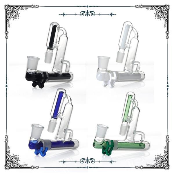 Glass Ashcatchers 18mm Recycler Ash Catcher For Smoking Bongs Mix Color