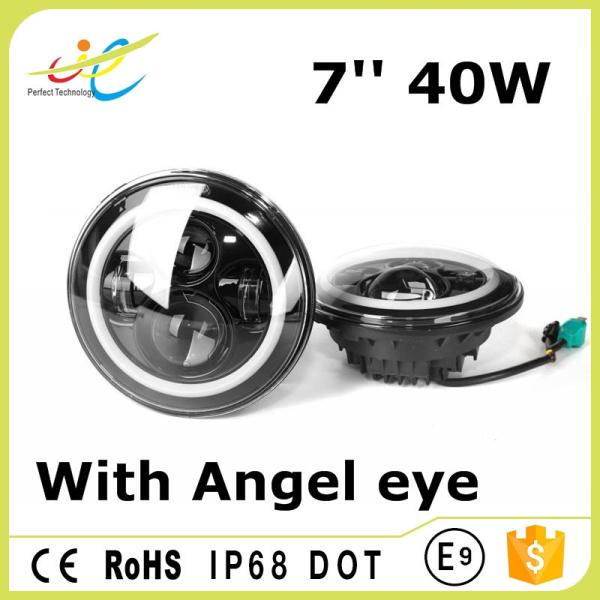 DOT approved 7'' 40W High low beam Jeep wrangler headlight with Daytime running light for Jeep 97-15 Wrangler JK LJ TJ