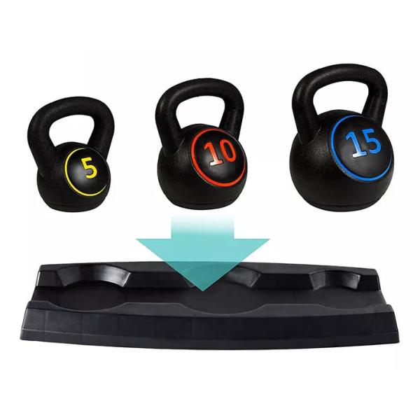 Unisex Workout Fitness Kettlebells 30LB PP Sand Filled Cement Body Solid Kettlebell Set