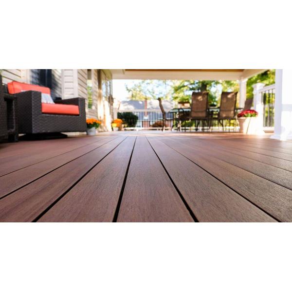Swimming Pool Solid Core Composite Decking Moisture Proof Wood Plastic Composite Panels