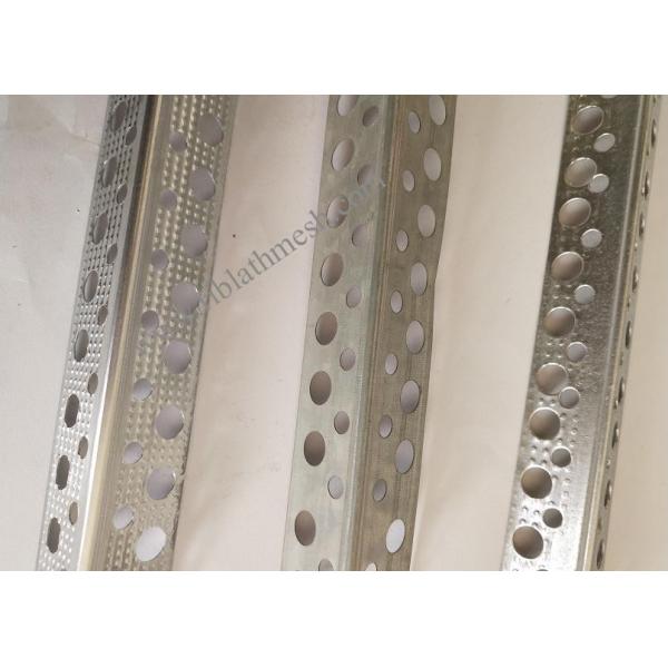 2.5cm Wing Galvanized Perforated Metal Corner Bead 0.30mm Thickness