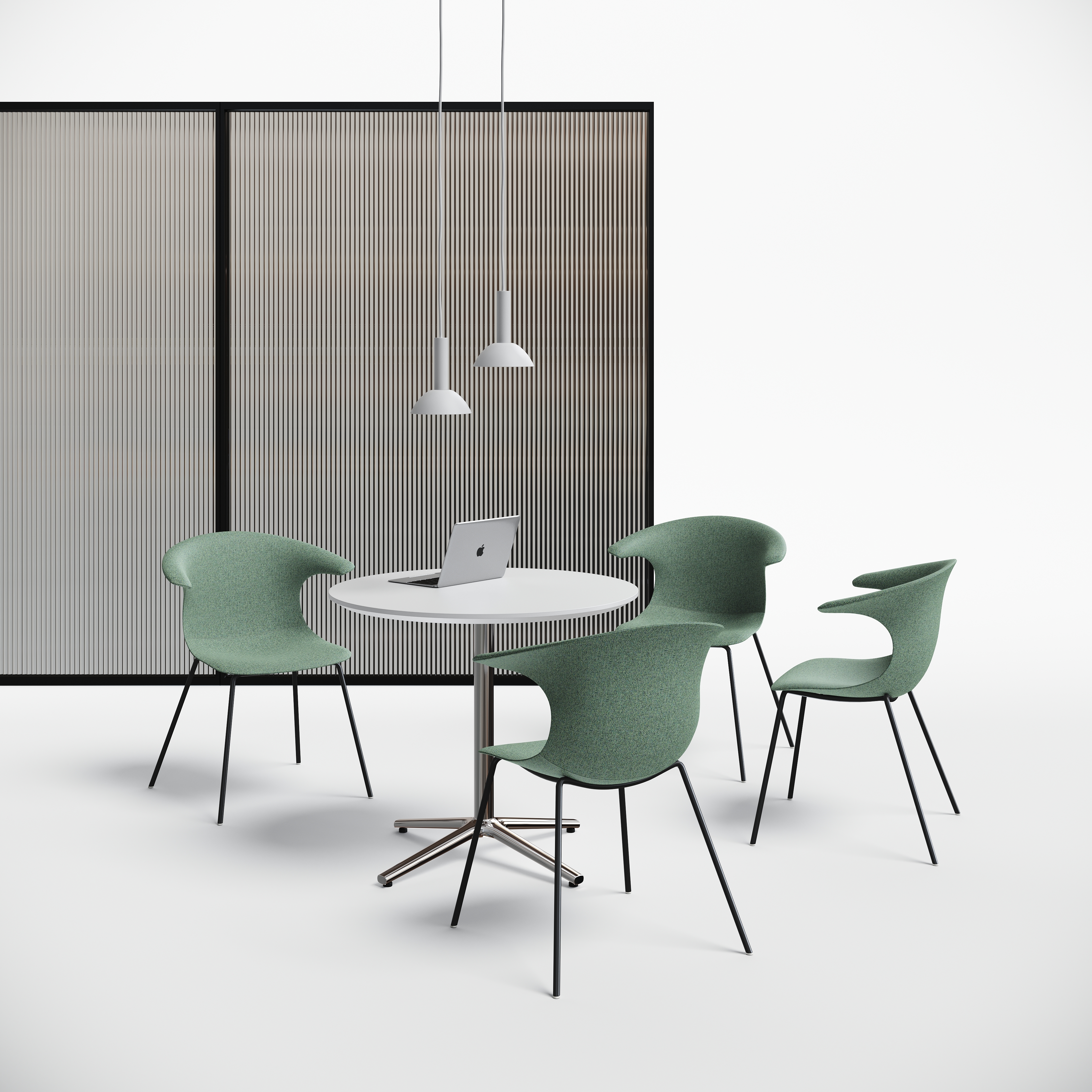 Iron Frame Ergonomic Visitor Chair Leisure Office Breakout Chairs