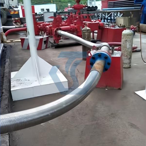 Flanche à boucle tuyau à haute pression enroulée en fil de fer tuyau hydraulique de pétrole champ de pétrole 2 3 4 pouces