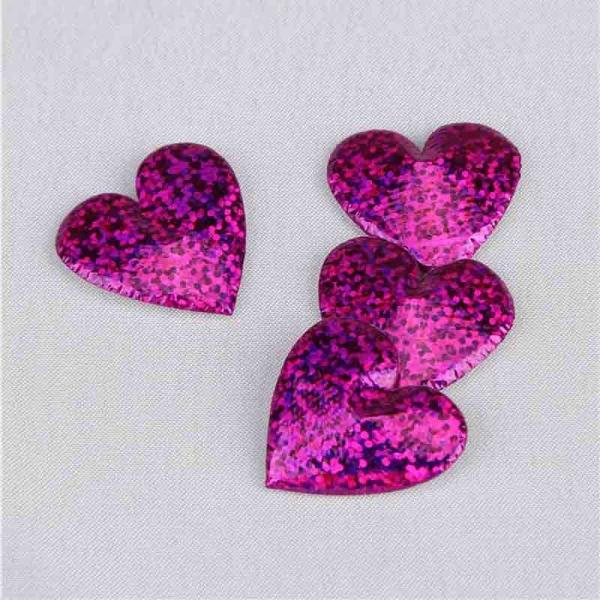 Glitter Heart Applique Holographic Heart Applique Applique Crafts For Valentine Card Decoration