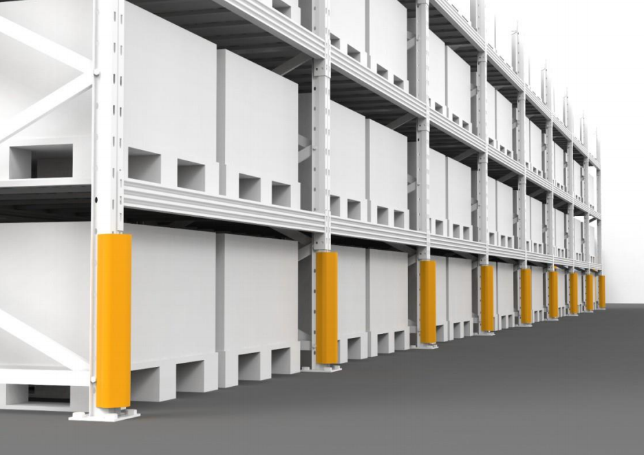 Warehouse Protective Flexible Barricades Polymer Guardrail