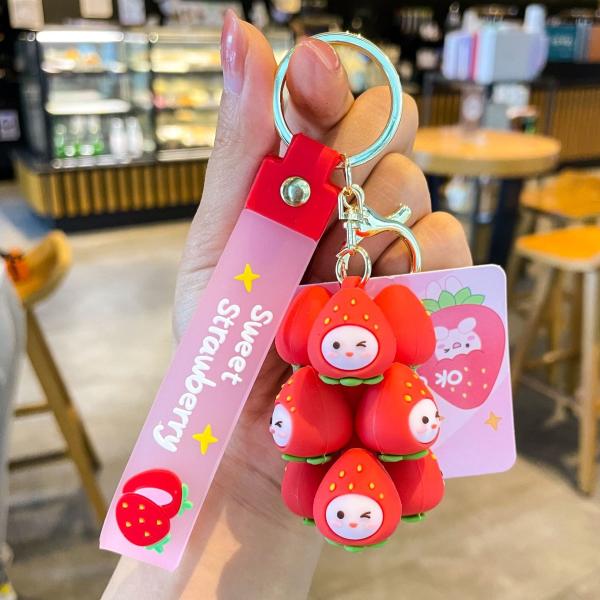 Animal Keychain Handbag Charms Kawaii Anime Keyring for Kids Boy Girl