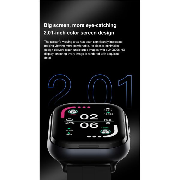 Ergonomic Heart Rate Smart Watch With Earbuds , Sleep Monitoring Smartwatch 2 In 1