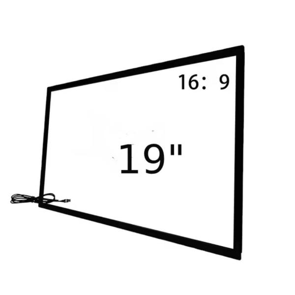 Cadre tactile infrarouge superposé 32 43 49 55 65 75 pouces 40 points de contact infrarouges avec connexion USB pour kiosque numérique, totem, moniteur TV