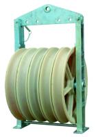 60KN bloc de ficelage en nylon simple rayé en caoutchouc de la poulie 660MM