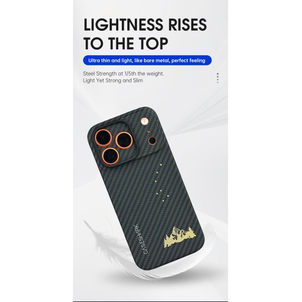 Customized Pattern Aramid Carbon Fiber Mobile Phone Cover for iPhone 17 Pro Max