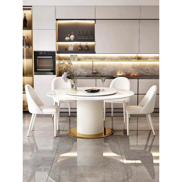 Creative Rock Plate Luxury Hotel Furniture Rotating Round Table Chairs