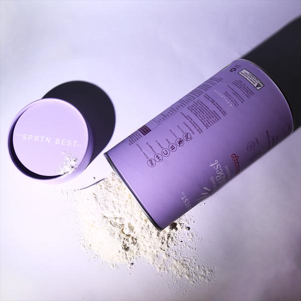 Biodegradable food grade aluminum foil cardboard protein powder tube jar for food packaging