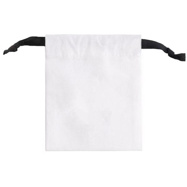 Screen Printing Drawstring Jewelry Pouch White Cotton Jewelry Pouch For Watches
