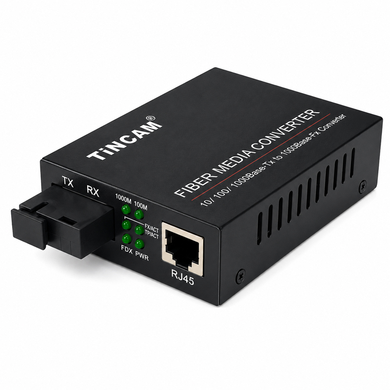 10/100/1000Mbps Gigabit Single-Mode Single-Fiber Media Converter 20km SC 1310/1550nm Marvell Chip TBC-MC3612E-S20AB