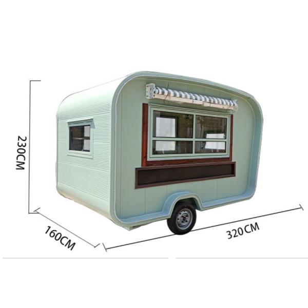 Voiture multifonctionnelle de casse-croûte de concession de nourriture de remorque de remorque mobile moyenne de concession