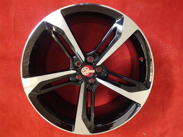 Forged Glossy 9.5J 21 Inch 5 Spoke Black Alloy Wheels Fit Tire 285 40 ZR21