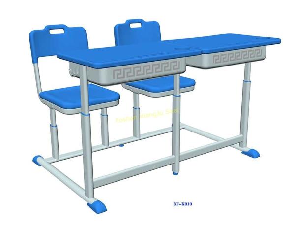 Fixed Distance Dual Double Seat Classroom Study Table And Chair For Middle School