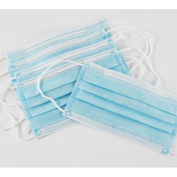 Medical 3 Ply Non Woven Face Mask Mouth Protection Mask White