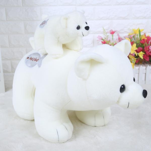 25 - 60cm Cute Plush Dolls Snow White Polar Bear Easy Wash With Embroidered Logo