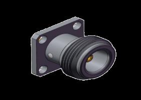 4 Hole Flange Mount N Type Female Jack RF Coaxial Connector Frequency Up to 11GHz