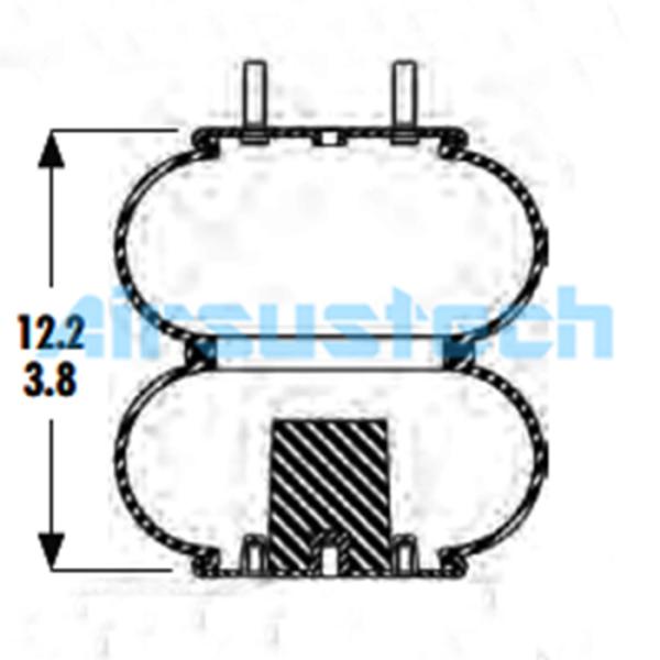 2B9-251 High Corrosion Resistance Goodyear Air Spring FD 200-25 429 Contitech Air Super Cushion Bellows