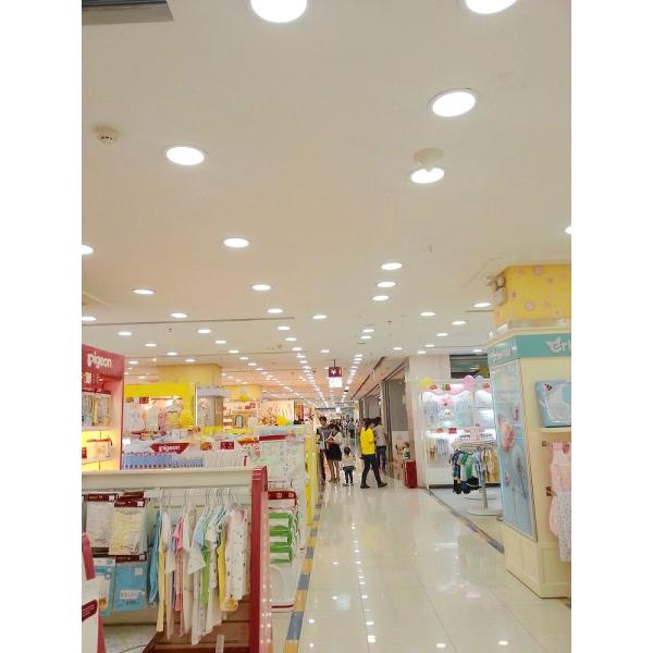Aluminum Round Led Ceiling Panel 5W / 6W , 2700K - 6500K , Samsung LED Chips 5630