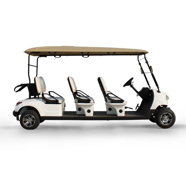 Tire Size 205/50-10 Tire diameter 18.1in 460mm Powerful 4KW AC Motor Electric Golf Cart 2024 6 Seater Transport Passenger