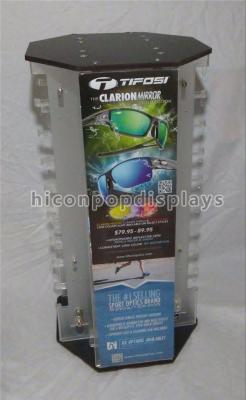 Optical Shop Advertising Rotating Sunglass Display Rack Countertop Holds 40 Pairs