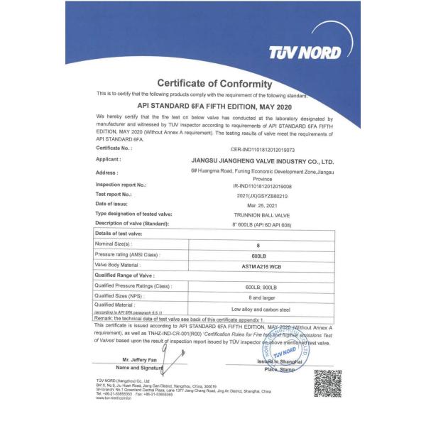 TOBO STEEL GROUP CHINA Сертификации