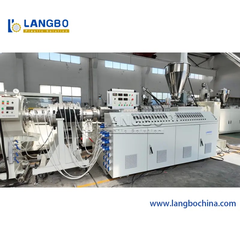 SJ 92/188 Hot Sale Plastic PVC UPVC Pipe Single Twin Screw Extruder Making Machine Extruder Production Line