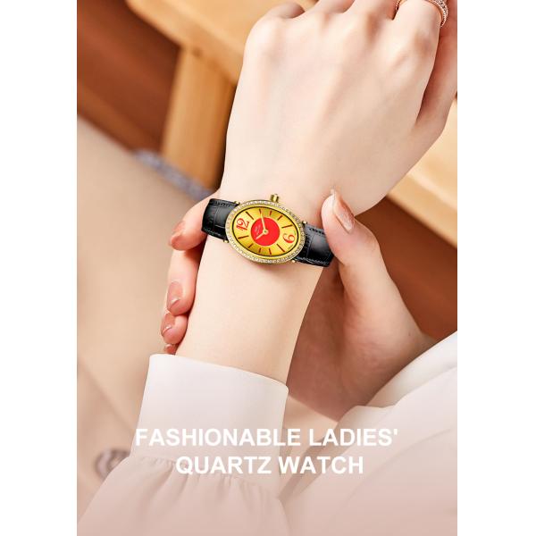 Мода Круглый Корпус Женские Кварцевые Часы Браслет Роскошные Женщины