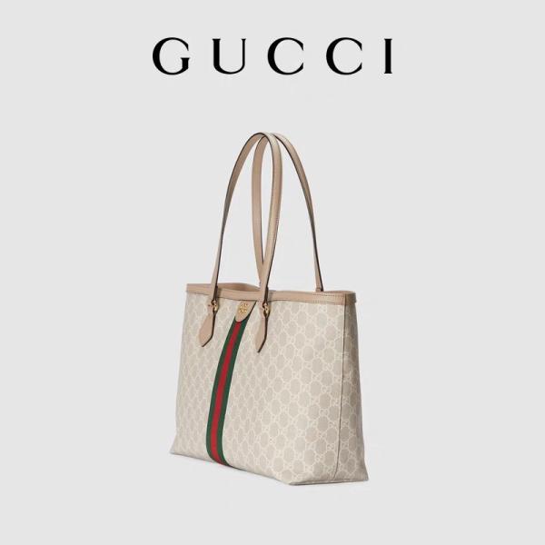 Sac d'épaule marqué réglable Gucci moyen Ophidia Tote White For Woman
