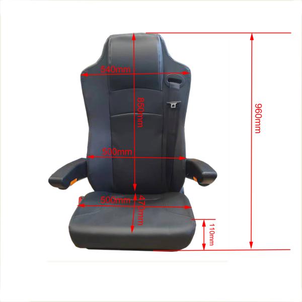 Простой тип сиденья T803 Высокая спинка PU Поверхность сиденья грузовика Сиденье погрузчика