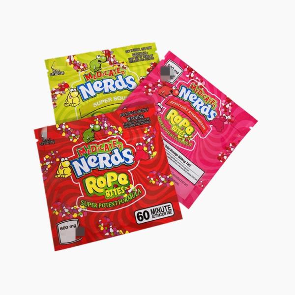 ODM Smell Proof Gummies Packaging Mylar Zipper Bags