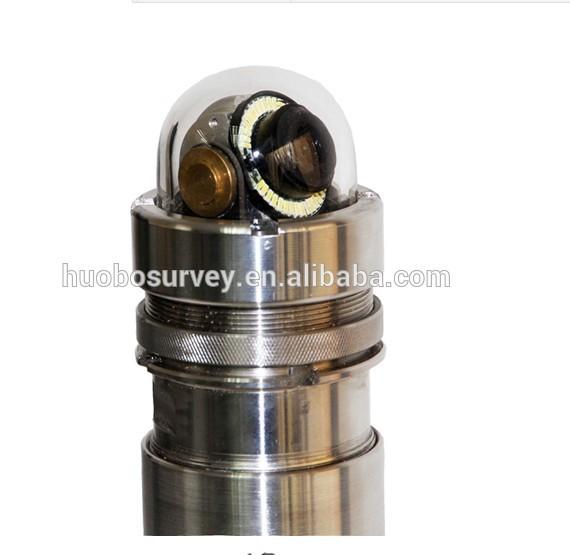 waterproof borehole camera with 150m cable reel and 50mm pan tilt rotate camera head
