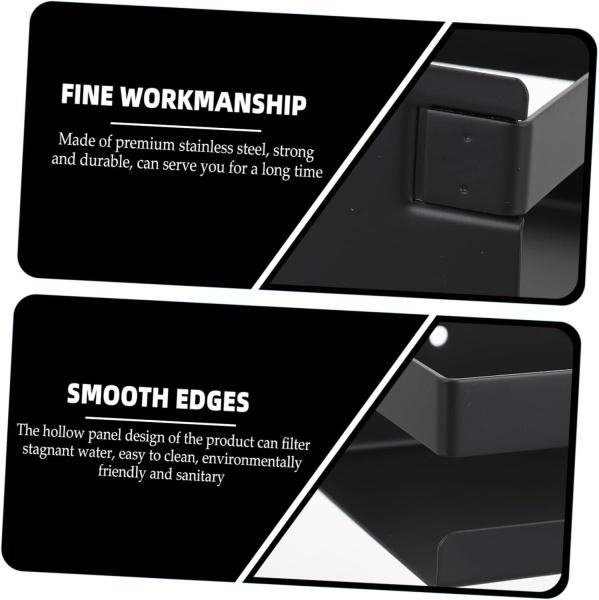 Wall Shelf Metal Wall Shelves Wall Organizer for Black Spices Bottle Storage