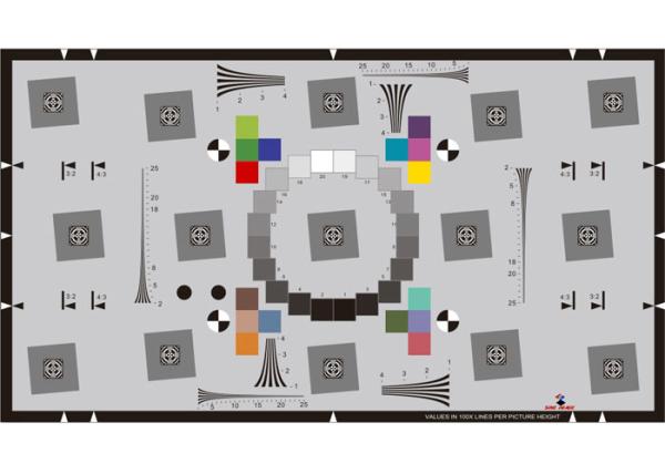 ISO 12233: 2014 Edge SFR (eSFR) Inkjet chart Suitable For HDTV And Cinema Resolution Test Target