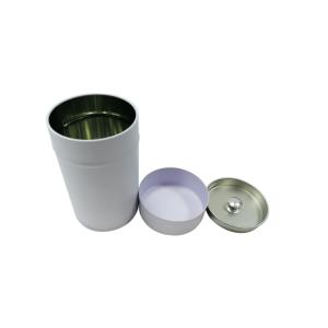 lata redonda do chá da folha solta de Tin Can With Double Lid do chá de 65*112mm
