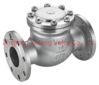 ANSI 150lb válvula de controlo de balanço de aço inoxidável com flange para meios de água/válvula de não retorno