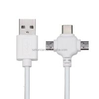 Câble de données à charge rapide 3-en-1 USB 2.0 de 0,5 m Micro Type C