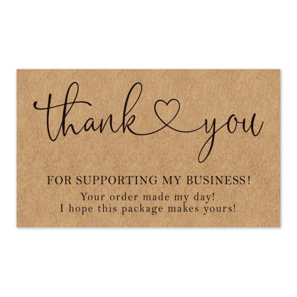 Custom Logo Kraft Paper Appreciate Card Postcard Printing with UV and Offest Printing